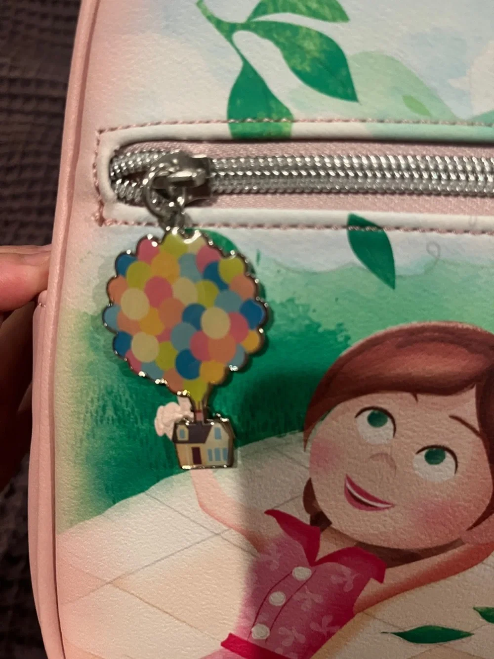 Pixar Up Couples Carl and Ellie Mini Backpack - Pastel Pink loungefly